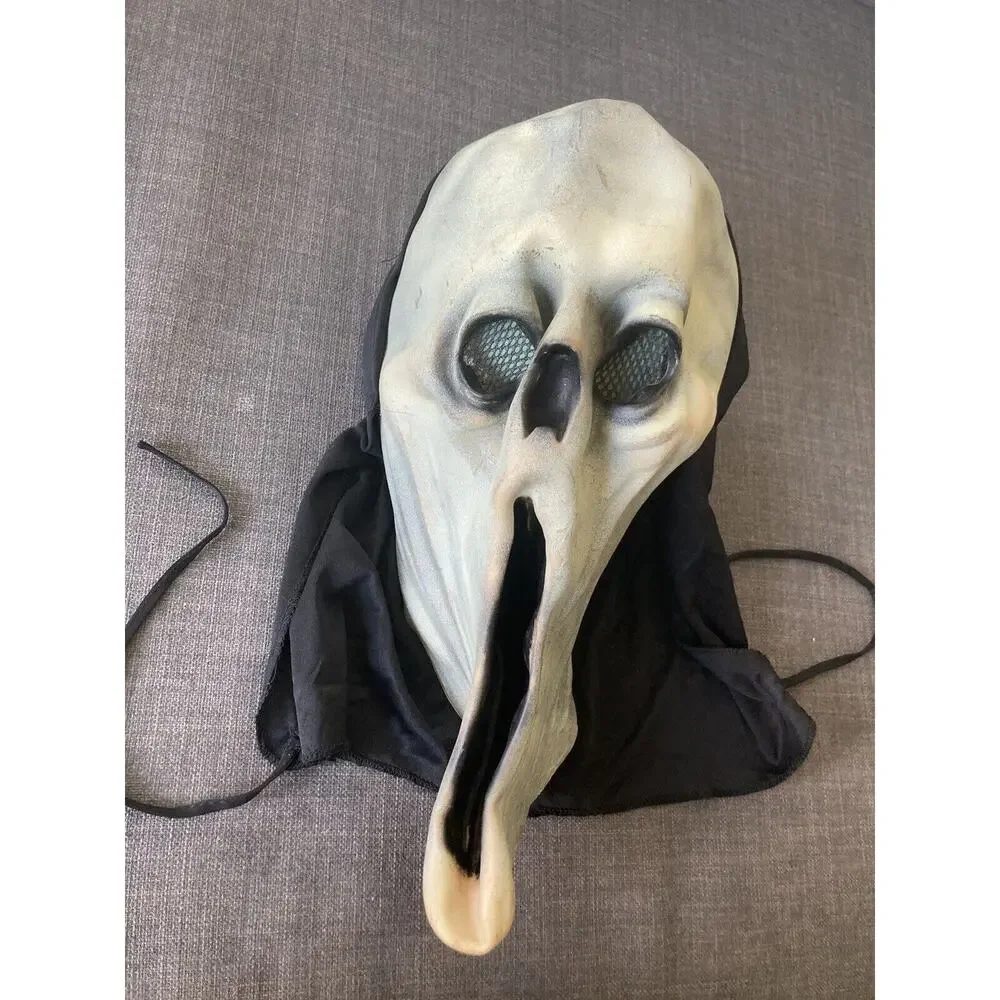 VTG 1995 Halloween SCREAM Ghostface Ghoul Mask Paper Magic Group‎ Hooded Vinyl